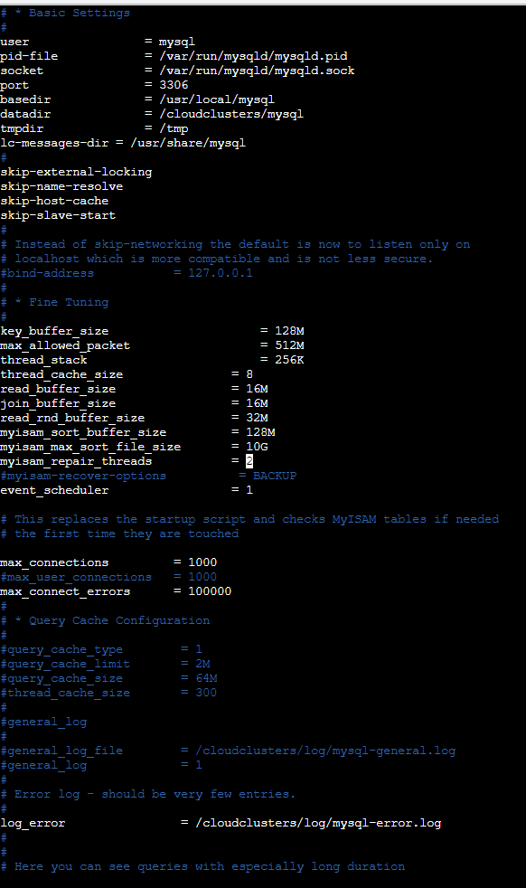 Edit the setting parameters